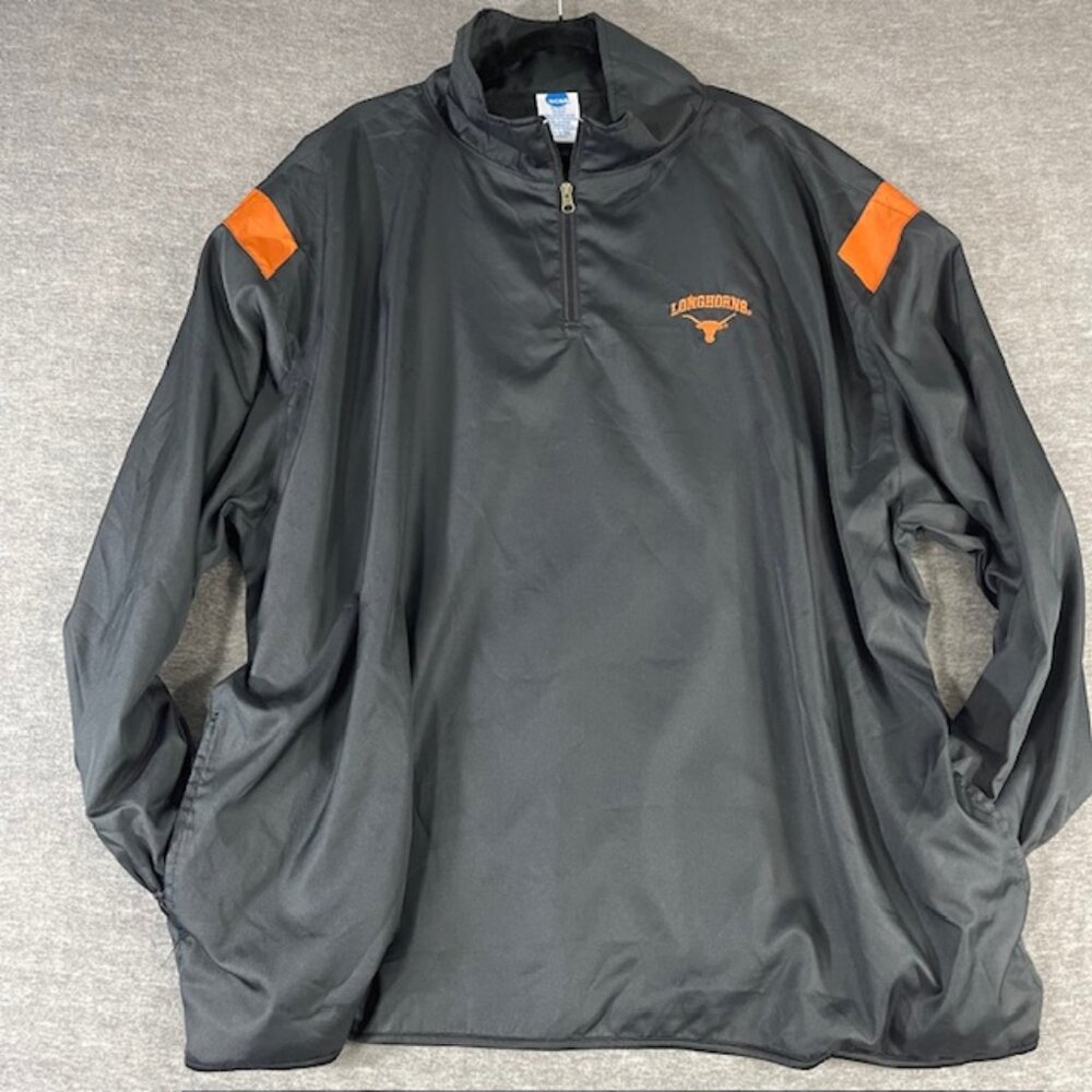 Texas Longhorns Windbreaker NCAA 1/4 Zip Mesh Lined Jacket Men's Size 2XL XXL